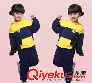 秋冬 春秋热销儿童套装长袖卫衣连帽小学生运动校服幼儿园园服定制AM07