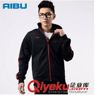 運動套裝 aoque/艾步金光絨情侶運動套裝 翻領開衫衛(wèi)衣 兩件套男女款3818原始圖片2