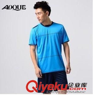 足球 aoque/奧鵲品牌短袖足球服套裝男款訓(xùn)練套裝定制球衣可印字印號(hào)