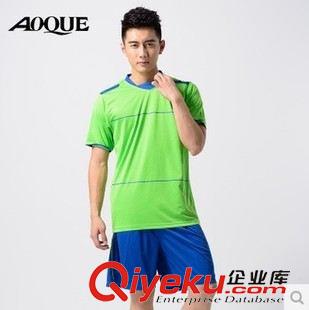 足球 aoque/奧鵲品牌短袖足球服套裝男款訓(xùn)練套裝定制球衣可印字印號(hào)