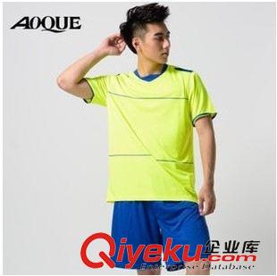 足球 aoque/奧鵲品牌短袖足球服套裝男款訓(xùn)練套裝定制球衣可印字印號(hào)