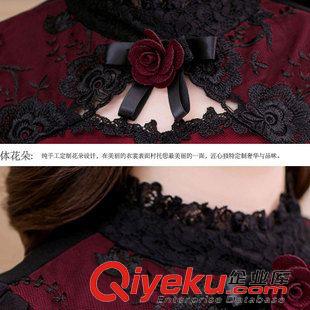 女士T恤 加絨加厚打底衫女秋冬新品韓版修身大碼半高領(lǐng)長袖拼接蕾絲打底衫原始圖片3