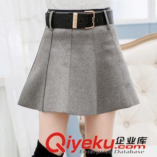 5月8號新款 秋冬新品時尚韓版仿麂皮絨百搭優雅短裙純色顯瘦皺褶高腰半身裙女