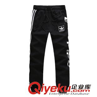 運動長褲 秋季男士運動褲 團購批發青少年寬松長褲男生針織衛褲松緊褲收口