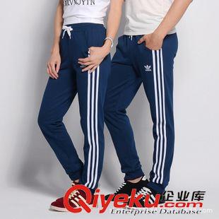 運(yùn)動(dòng)情侶褲 秋季男士運(yùn)動(dòng)長(zhǎng)褲情侶女士休閑褲子三條杠健身訓(xùn)練褲松緊針織衛(wèi)褲原始圖片3