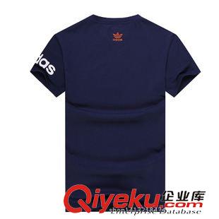 短袖 品牌男裝運(yùn)動T恤 青少年休閑全棉半袖潮男修身圓領(lǐng)t恤學(xué)生打底衫原始圖片3