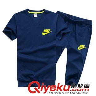 套裝 夏季運動服健身跑步運動褲全棉T恤男青少年學生大碼短袖休閑套裝