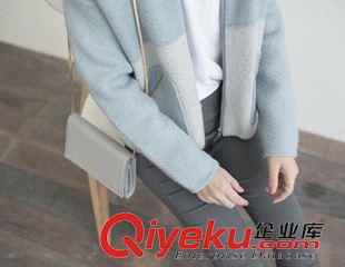 棒球服 A 2015秋季新款毛衣外套女針織衫女拼色棒球夾克原始圖片3