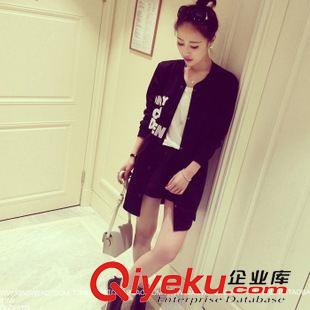 棒球服 A 2015秋中長款原宿棒球服bf風衣外套寬松情侶外套中長款女潮