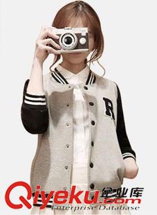 棒球服 A 2015秋中長款原宿棒球服bf風衣外套寬松情侶外套中長款女潮