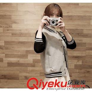 爆款推薦A 2015新款女裝棒球服外套韓版潮開心衛(wèi)衣一件代發(fā)原始圖片3