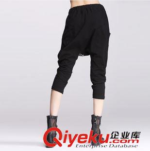 哈倫褲 2015歐洲站春夏女七分褲新品大碼女裝寬松印花女哈倫褲七分褲原始圖片2