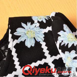 裙套裝 2015春裝套裝裙新款格子印花時尚套裝女蕾絲小香風上衣短裙原始圖片2