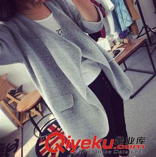 2015.8月第4批新上 2015新款外套韓版大碼女裝寬松長(zhǎng)款針織衫女開衫薄款毛衣外套