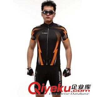 短袖套裝 蘭帕達(dá) 夏季戶外運(yùn)動(dòng)騎行短袖男士套裝 自行車裝備-捷豹
