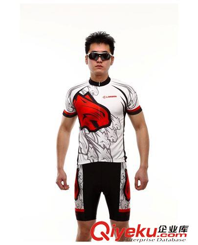 短袖套裝 蘭帕達(dá) 夏季戶外運(yùn)動(dòng)騎行短袖男士套裝 自行車裝備-捷豹原始圖片3