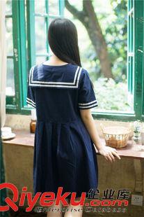 6月26日實拍新款 2015時尚夏季新款學(xué)院風(fēng)氣質(zhì)女寬松大碼顯瘦女裝連衣裙原始圖片3