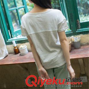 6月20日實拍新款 2015夏季新款女款短袖體恤衫貓頭鷹圖案燕尾時尚女t恤原始圖片3