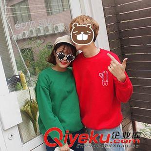 衛(wèi)衣/絨衫 2015新款時尚韓版氣質(zhì)刺繡仙人掌圖案休閑情侶衛(wèi)衣原始圖片3