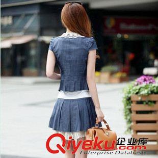 女式三件套 夏季薄款韓版新款三件套裙牛仔連衣裙學(xué)生裝少女裙子女一件代發(fā)原始圖片3