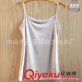 女裝T恤  廠家定做外貿打底女式吊帶衫  定制外貿女裝比光棉背心訂做原始圖片3
