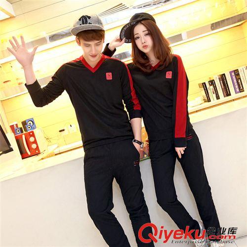 2015新款運(yùn)動(dòng)套裝 熱賣(mài)春秋季情侶款男女休閑運(yùn)動(dòng)服套裝男士女士運(yùn)動(dòng)原始圖片3