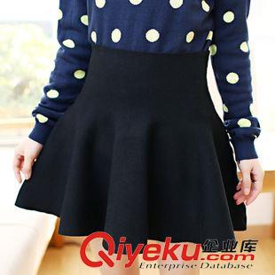 短裙 2014秋季新品上市韓版無縫超大擺毛織半身裙女原始圖片3