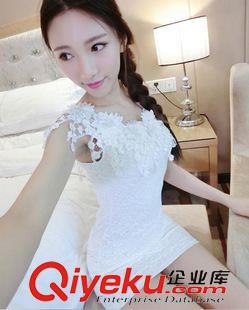 夜店裝 4725#春夏新款 歐洲站 性感夜店裝 蕾絲花邊一字領(lǐng) 包臀連衣裙原始圖片2