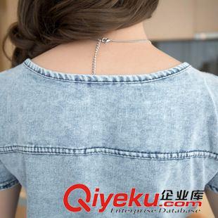 連體褲/背帶褲 2014夏季新款女裝 短袖鉚釘牛仔連體褲短褲熱褲女 J507原始圖片3