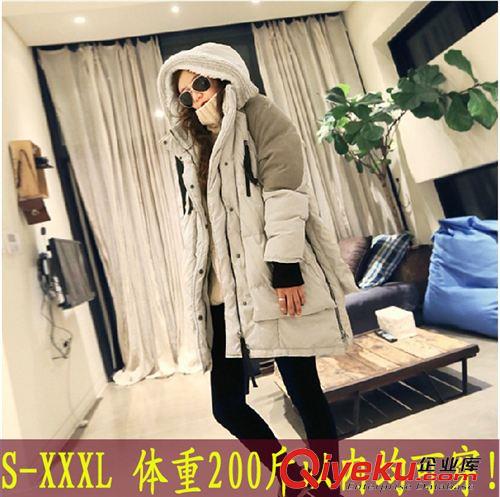 未分類 2014新款韓版大碼連帽羽絨服女中長款軍工裝加厚女士外套zp棉服原始圖片3