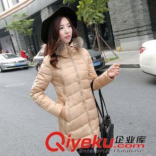 【9月新款】 實拍2015冬季韓版保暖修身棉服真毛領(lǐng)包臀中長款羽絨服女潮款原始圖片3