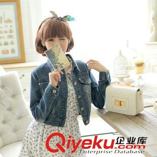 【外套】 2015秋冬裝新款牛仔短外套 女式上衣開衫韓版修身潮原始圖片3