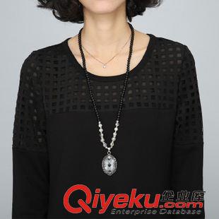 秋季連衣裙 2015秋裝新款胖mm大碼女裝韓版燒花圓領長袖直筒連衣裙顯瘦