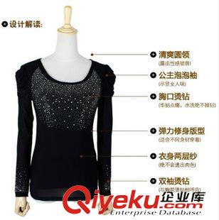 打底衫 網紗打底衫女低領修身大碼長袖t恤女 薄款原始圖片3