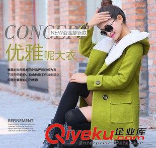 女式外套 2015秋冬裝新款女士毛呢外套韓版修身中長款女裝呢大衣