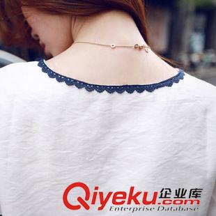 5月下旬新款上架 2015新款韓版女裝顯瘦短袖印花T恤短褲兩件套 棉麻時尚休閑套裝原始圖片3
