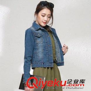 1區(qū) 2015秋裝韓版百搭彈力修身牛仔小外套女短款牛仔衣顯瘦夾克褂原始圖片2