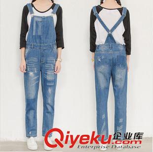 8區(qū) 虎媽貓爸畢勝男許晴左耳趙薇同款2015秋季新款背帶牛仔褲原始圖片3