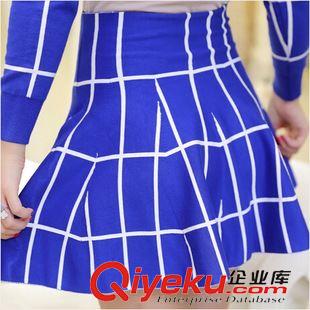 15區(qū) 2015秋冬長袖毛衣針織衫兩件套顯瘦女圓領(lǐng)包臀短裙時尚套裝原始圖片2