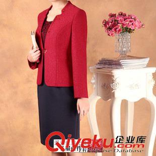 媽媽裝 媽媽裝秋裝套裝套裙2015春秋婚宴媽媽禮服婚慶婆婆連衣裙原始圖片3