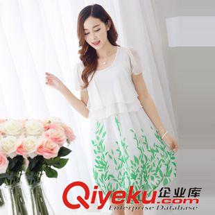 孕婦連衣裙 S2015夏季新款孕婦裙 韓版時尚大碼孕婦裝孕婦連衣裙一件代發(fā)批發(fā)原始圖片2