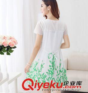 孕婦連衣裙 S2015夏季新款孕婦裙 韓版時尚大碼孕婦裝孕婦連衣裙一件代發(fā)批發(fā)原始圖片3