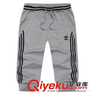 中褲 2015夏季新款男式休閑褲 青少年松緊帶七分褲 男士直筒褲