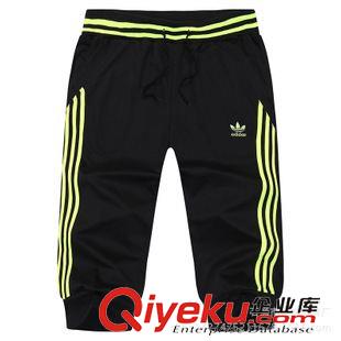 中褲 2015夏季新款男式休閑褲 青少年松緊帶七分褲 男士直筒褲原始圖片3