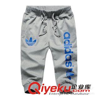 中褲 運動休閑七分褲 男韓版夏裝休閑7分褲運動褲修身收腳棉哈倫風(fēng)格原始圖片3