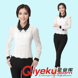 7月襯衣雪紡 實拍2015年春裝新款韓版女長袖休閑雪紡衫上衣打底衫蕾絲衫
