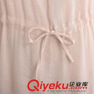6月連衣裙 實拍夏裝文藝森女系帶大碼寬松大擺純色背心長裙棉麻連衣裙原始圖片3
