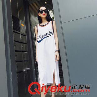 連衣裙 代理加盟2014新款韓國(guó)女裝甜美格子印花修身無(wú)袖背心裙招淘寶代理