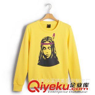 女式衛衣絨衫 【女裝新品】廠家定制頭像印花圓領套頭女式衛衣 多色可選