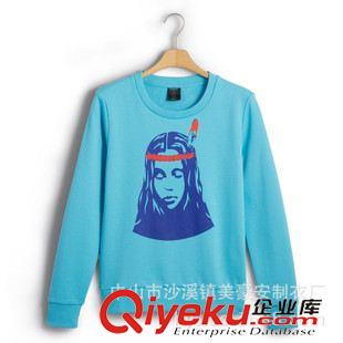 女式衛衣絨衫 【女裝新品】廠家定制頭像印花圓領套頭女式衛衣 多色可選